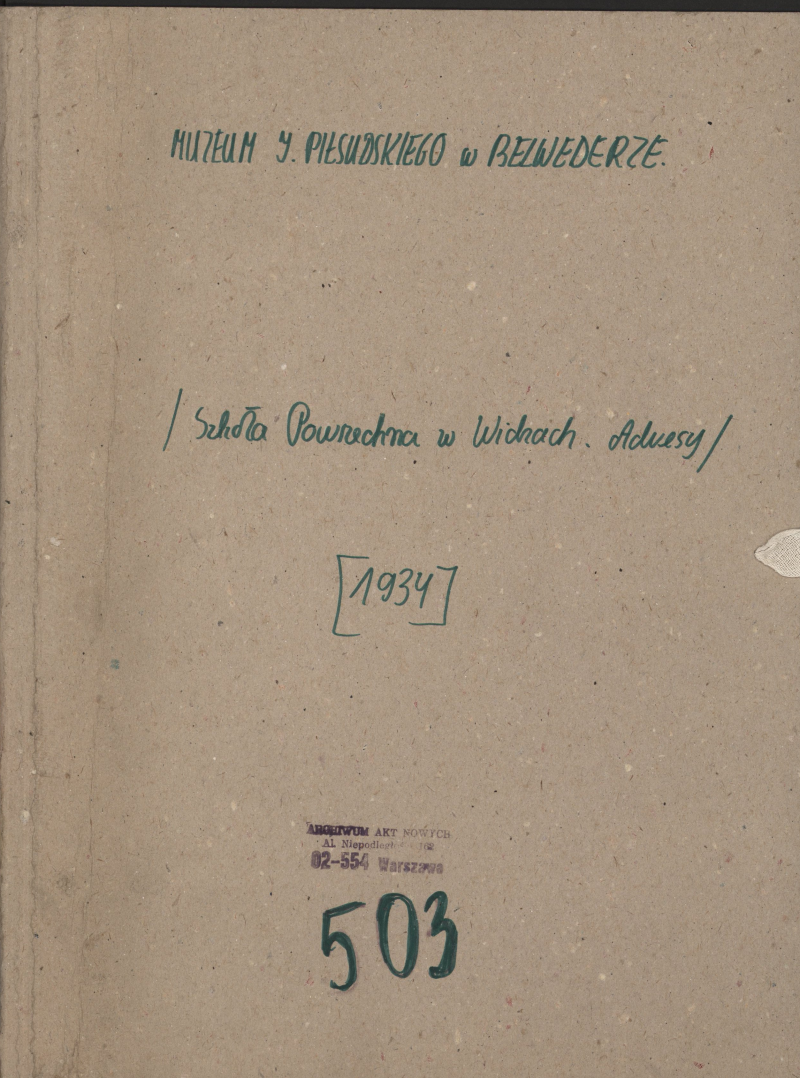 Obrazek 1934 rok – UCZNIOWIE SZKOŁY W WIDZACH SKŁADAJĄ ŻYCZENIA IMIENINOWE MARSZAŁKOWI JÓZEFOWI PIŁSUDSKIEMU