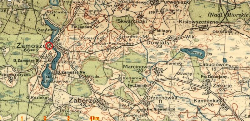 Obrazek Cmentarz katolicki w Zamoszszy (niegdyś Zamosze, dawny Powiat Brasławski) – Pochowani, których nazwiska zaczynają się na litery A – C (obok mogą znajdować się groby, w których pochowane są osoby o nazwiskach zaczynających się na inne litery)