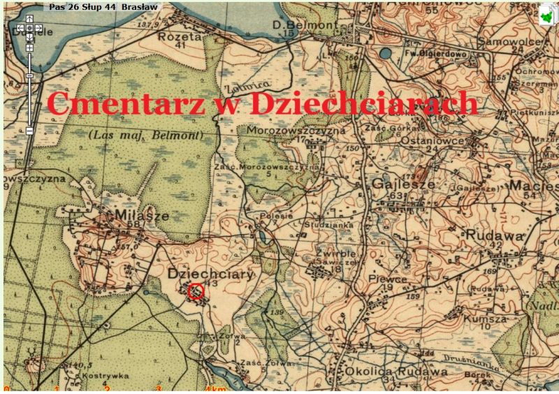 Obrazek Cmentarz w Dziechciarach (dawny Powiat Brasławski) – Pochowani, których nazwiska zaczynają się na litery K – O (obok mogą znajdować się groby, w których pochowane są osoby o nazwiskach zaczynających się na inne litery)